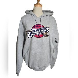 Official Cleveland Cavaliers Collection Gray Retro Hoodie Sweatshirt